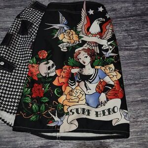 Joe Boxer‎ Y2K Swim Trunks Vintage Grunge Skull Surf Men's Size Large
